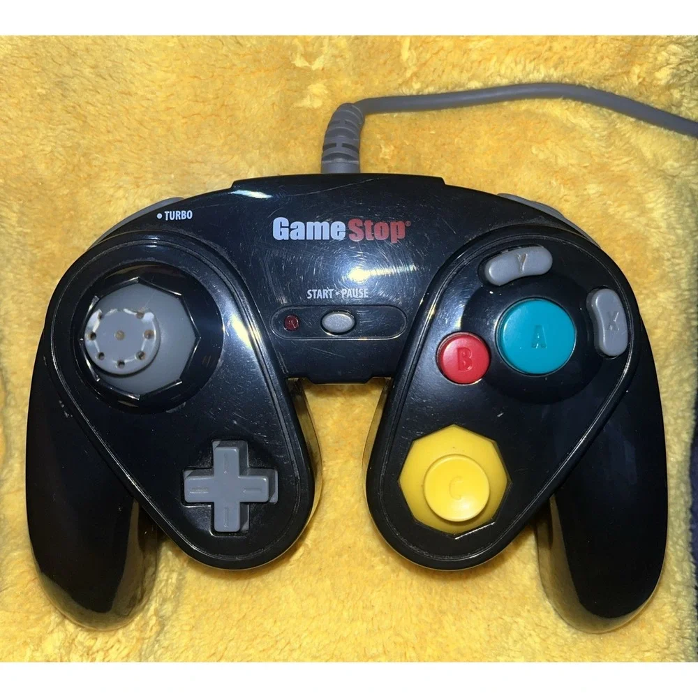 Nintendo Gamecube Wired Controller Black Gamepad EB-111 Turbo Nintendo Console
